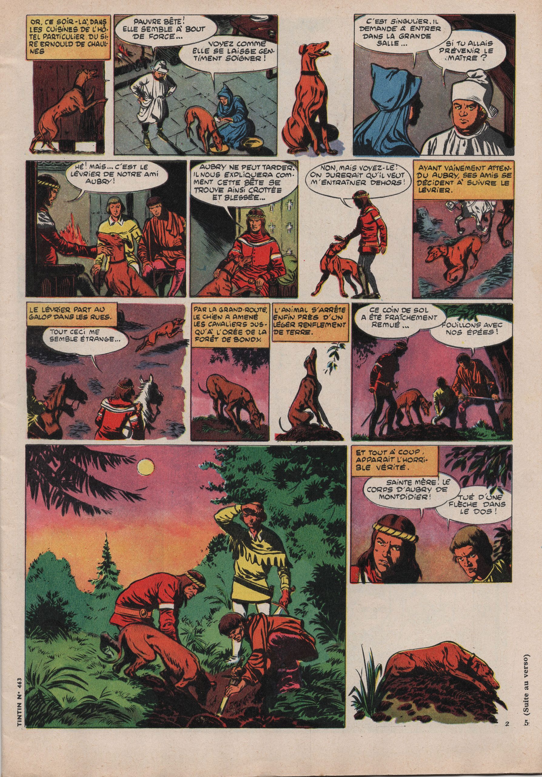 Le chien de Montargis - Journal de Tintin - 1957
