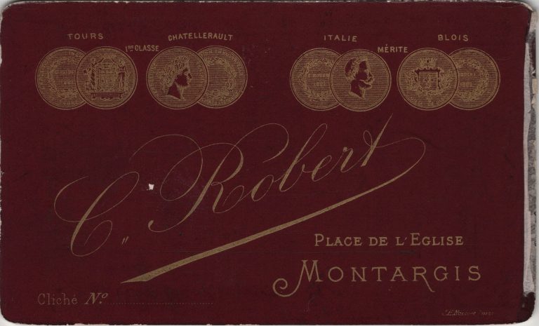 Edouard Buguet, pseudonyme C. Robert, photographe à Montargis - Carte de visite