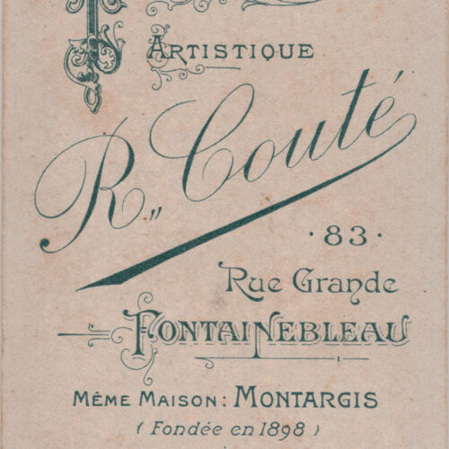 Montargis ancien - Photographe R. Couté, 83 rue Grande Fontainebleau, "Même Maison : Montargis (Fondée en 1898)